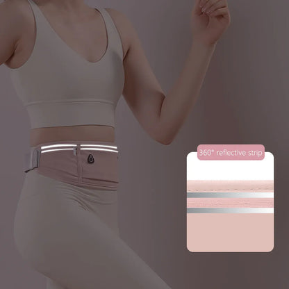 Running Waist Bag Mobile Phone Holder Fitness Sports Small Pouch Adjustable Belt - Dreamy Pink V528-POCKET-DREAMY-PINK-958664