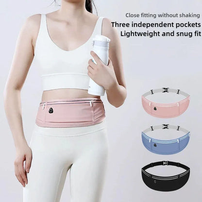 Running Waist Bag Mobile Phone Holder Fitness Sports Small Pouch Adjustable Belt - Dreamy Pink V528-POCKET-DREAMY-PINK-958664