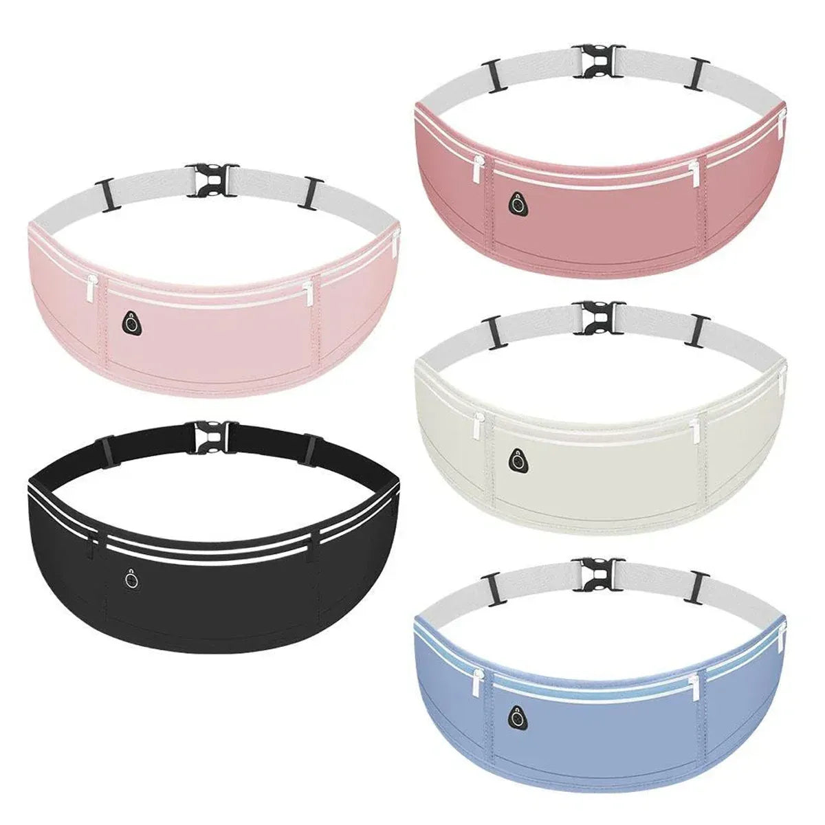 Running Waist Bag Mobile Phone Holder Fitness Sports Small Pouch Adjustable Belt - Light Blue V528-POCKET-LIGHT-BIUE-707623