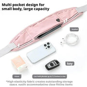 Running Waist Bag Mobile Phone Holder Fitness Sports Small Pouch Adjustable Belt - Light Blue V528-POCKET-LIGHT-BIUE-707623
