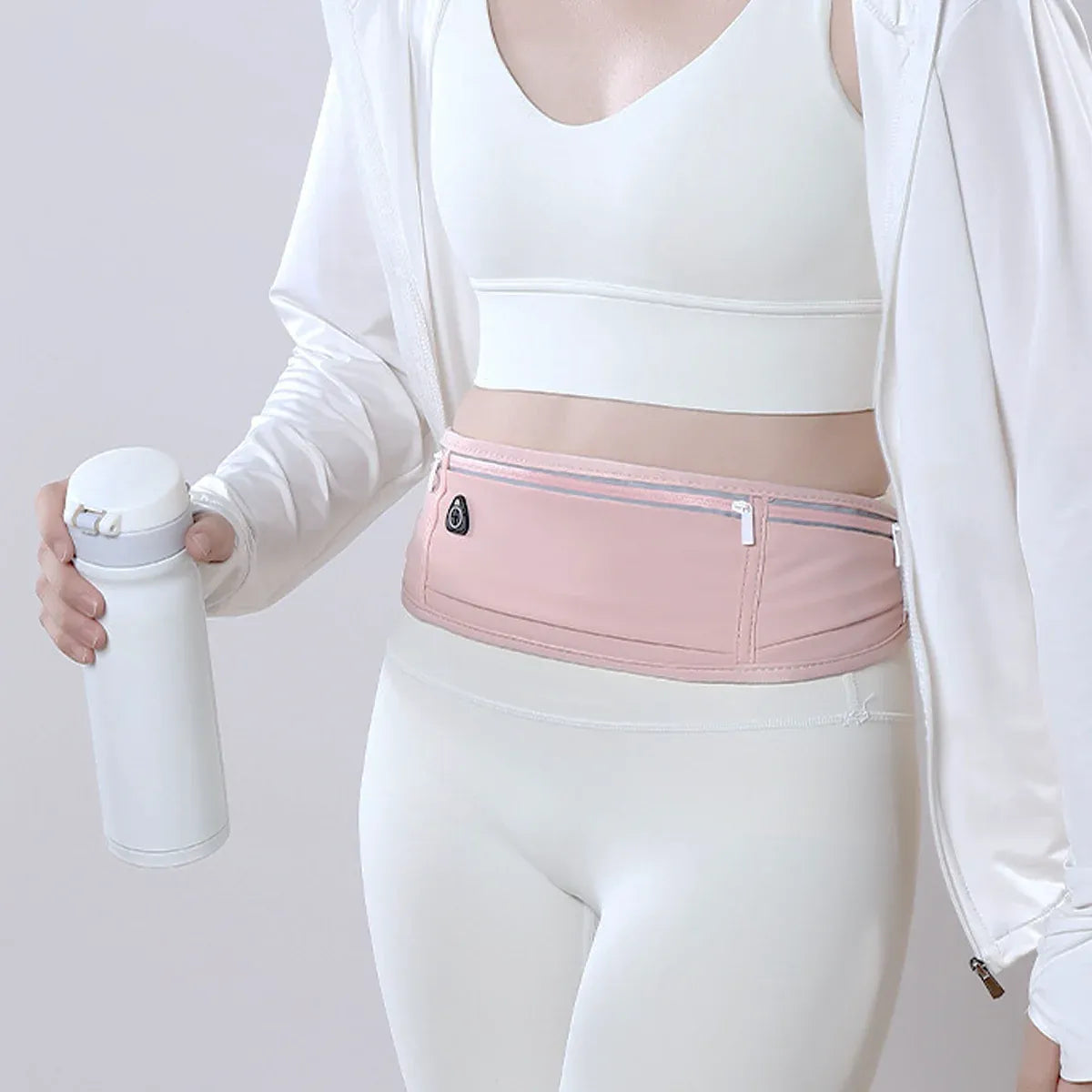 Running Waist Bag Mobile Phone Holder Fitness Sports Small Pouch Adjustable Belt - Light Blue V528-POCKET-LIGHT-BIUE-707623