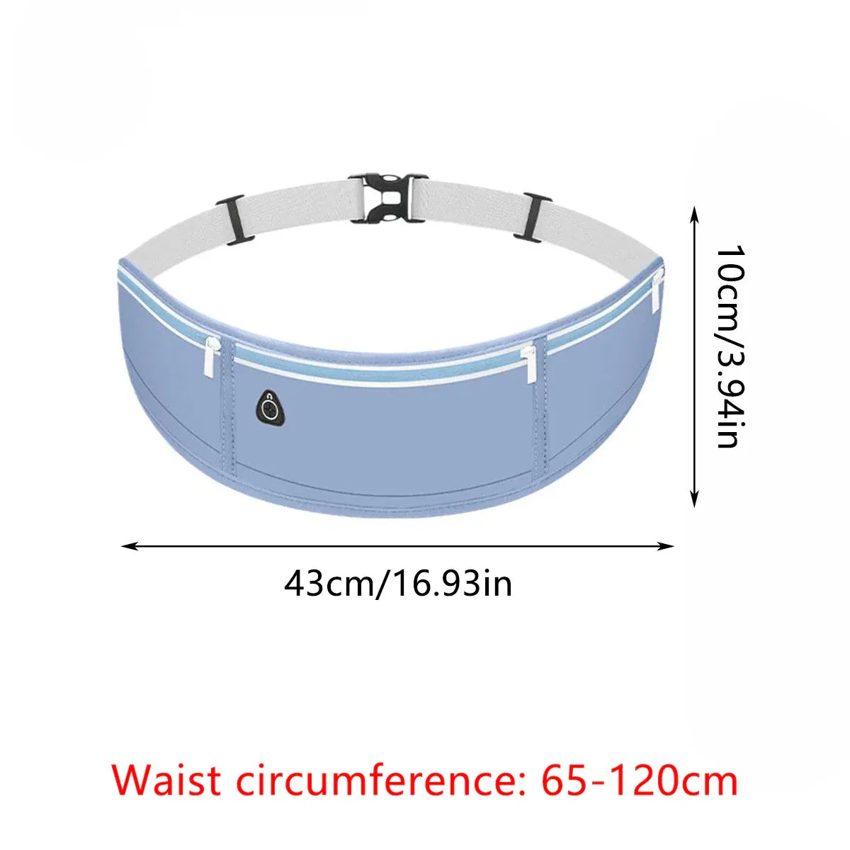 Running Waist Bag Mobile Phone Holder Fitness Sports Small Pouch Adjustable Belt - Shining Grey V528-POCKET-SHINING-GREY-867254