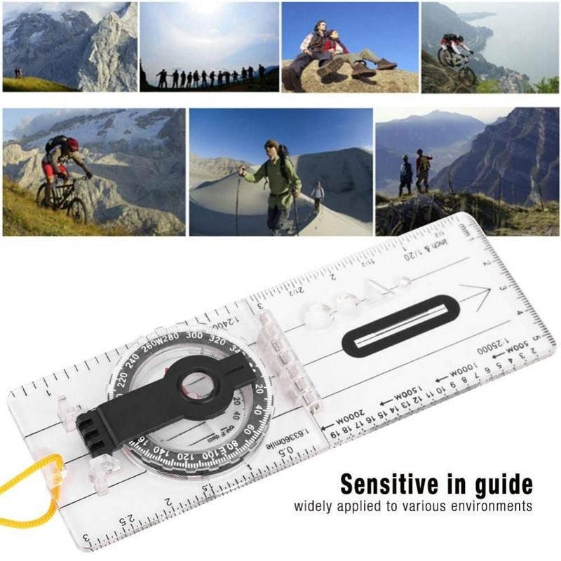 Baseplate Pocket Compass Military Orienteering Hiking Camping Maps Lensatic Army V528-POCKETCOMPASS-433450