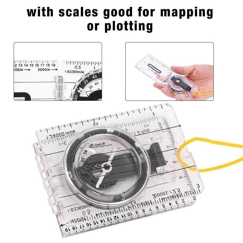 Baseplate Pocket Compass Military Orienteering Hiking Camping Maps Lensatic Army V528-POCKETCOMPASS-433450