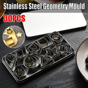 30X Polymer Clay Cutter Stainless Steel Geometry Pottery Tool Cutting Mould Diy V528-POLYMERCLAYCUTTER-787753