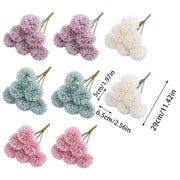 12pcs Artificial Dandelion Fake Flower Simulation Arrangement Desktop Decoration - Blue V528-POMPON-BLUE-12PCS-195692