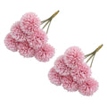12pcs Artificial Dandelion Fake Flower Simulation Arrangement Desktop Decoration - Pink V528-POMPON-DARK-PINK-12PCS-629239