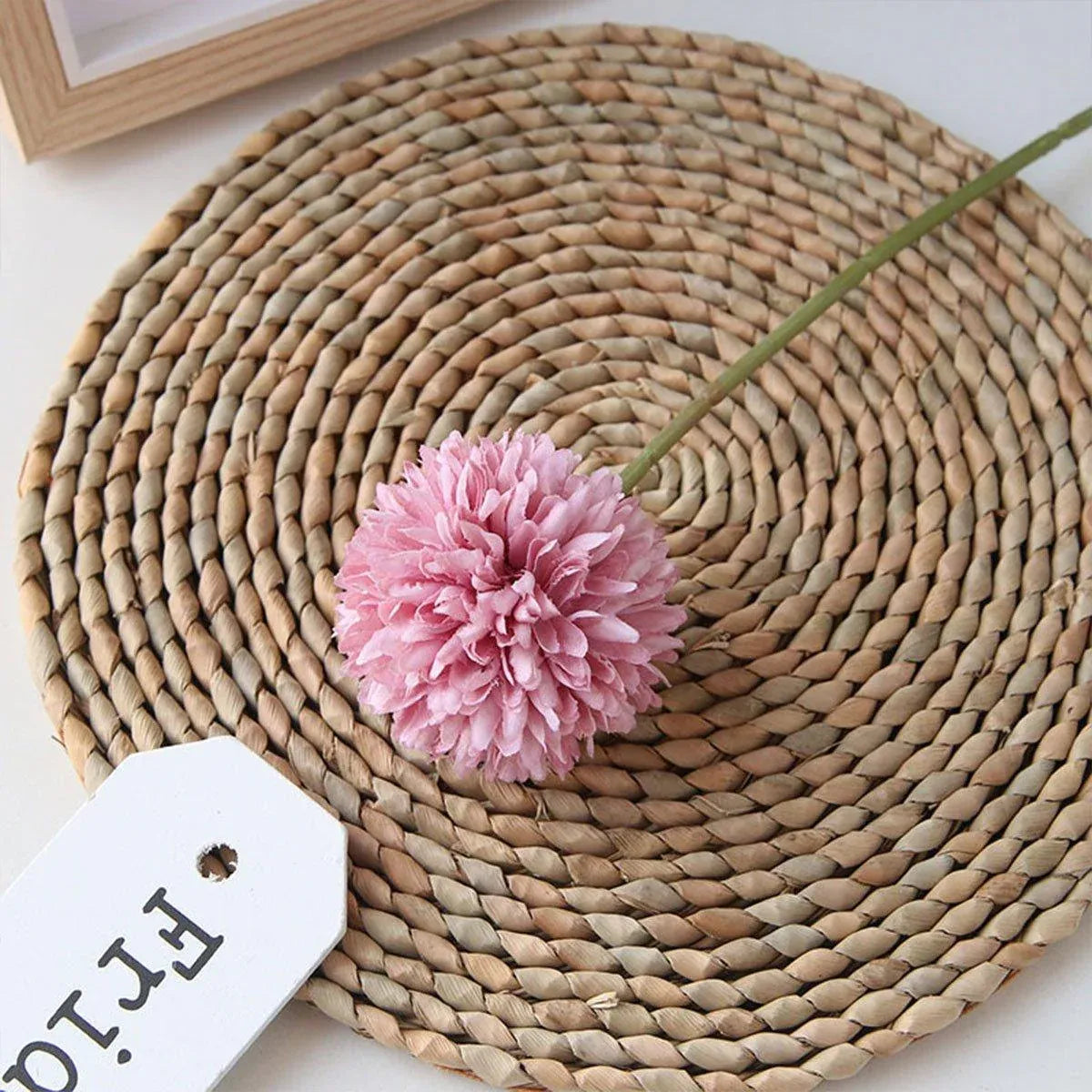 12pcs Artificial Dandelion Fake Flower Simulation Arrangement Desktop Decoration - Pink V528-POMPON-DARK-PINK-12PCS-629239