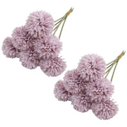 12pcs Artificial Dandelion Fake Flower Simulation Arrangement Desktop Decoration - Purple V528-POMPON-PURPLE-12PCS-905004