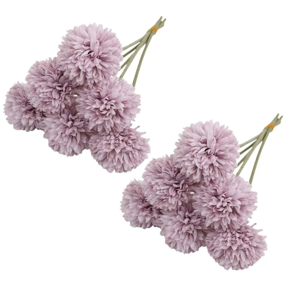12pcs Artificial Dandelion Fake Flower Simulation Arrangement Desktop Decoration - Purple V528-POMPON-PURPLE-12PCS-905004