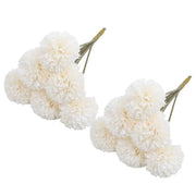 12pcs Artificial Dandelion Fake Flower Simulation Arrangement Desktop Decoration - White V528-POMPON-WHITE-12PCS-948221