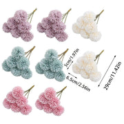 12pcs Artificial Dandelion Fake Flower Simulation Arrangement Desktop Decoration - White V528-POMPON-WHITE-12PCS-948221