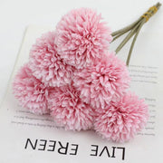 12pcs Artificial Dandelion Fake Flower Simulation Arrangement Desktop Decoration - White V528-POMPON-WHITE-12PCS-948221