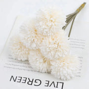 12pcs Artificial Dandelion Fake Flower Simulation Arrangement Desktop Decoration - White V528-POMPON-WHITE-12PCS-948221
