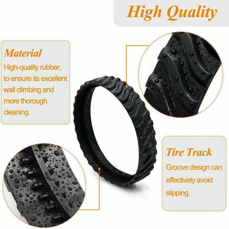 2/4PCS Replacement Pool Cleaner Tires for Zodiac MX6 MX8 R0526100 Tracks - 2PCS V528-POOLCLEANINGTIRES-2PCS-361120