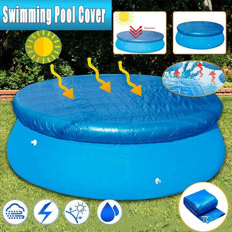 Round Swimming Pool Cover Lot For Garden Outdoor Paddling Family Pools - 366cm V528-POOLCOVER-BLUE-366-85408
