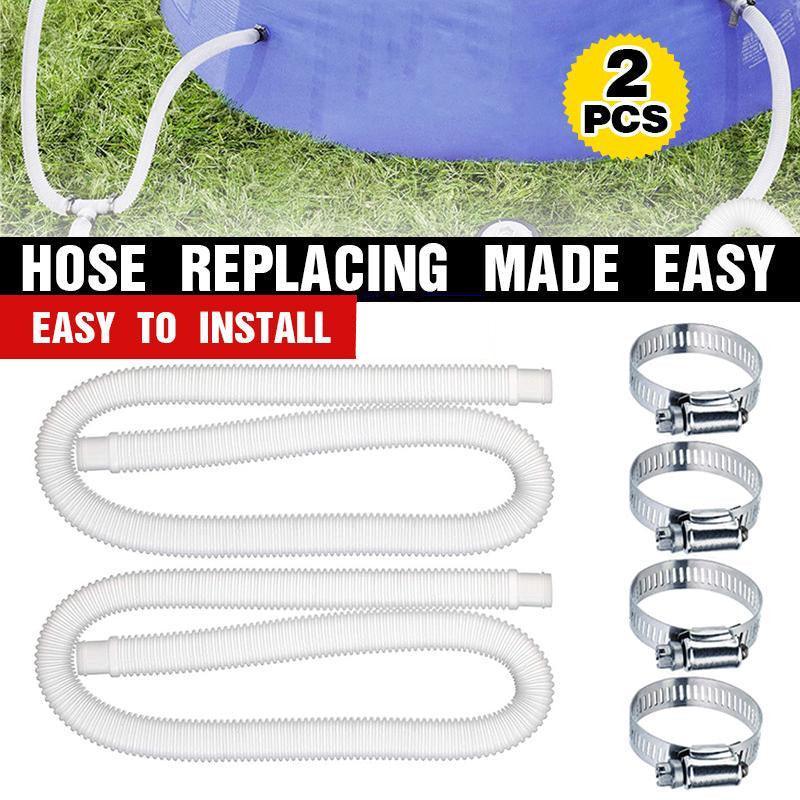 2 x Genuine Intex Hose Pipe for Above Ground Swimming Pool Pump Filter 32mm V528-POOLWATERPIPE-2PCS-187264