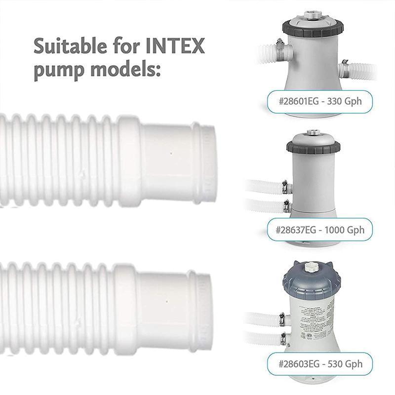 2 x Genuine Intex Hose Pipe for Above Ground Swimming Pool Pump Filter 32mm V528-POOLWATERPIPE-2PCS-187264