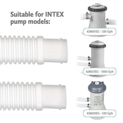 2 x Genuine Intex Hose Pipe for Above Ground Swimming Pool Pump Filter 32mm V528-POOLWATERPIPE-2PCS-187264