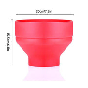 Foldable Silicone Microwave Popcorn Bucket High Temperature Resistant Bowl V528-POPCORN-BOWL-RED-805935