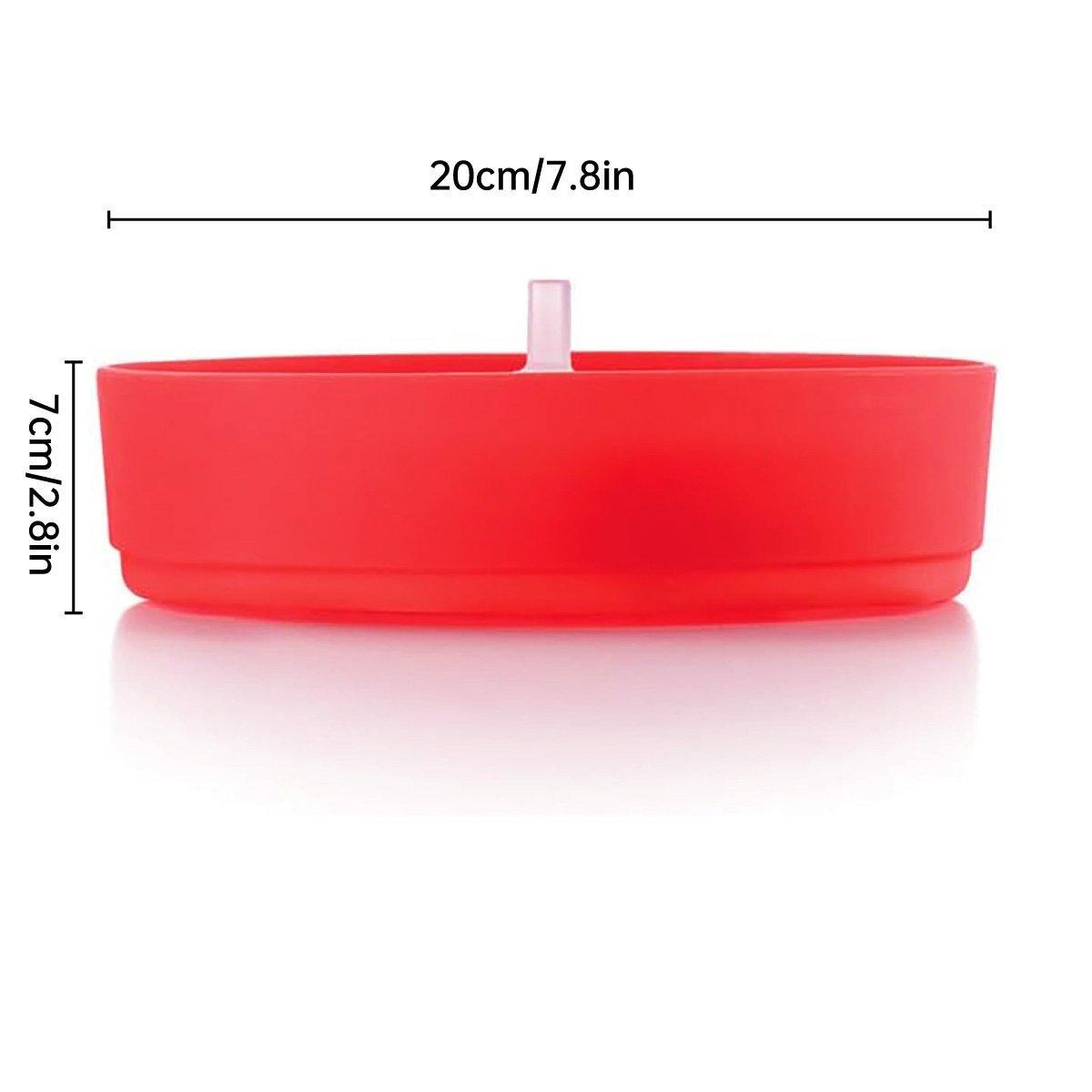 Foldable Silicone Microwave Popcorn Bucket High Temperature Resistant Bowl V528-POPCORN-BOWL-RED-805935
