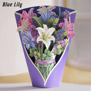 New Style 3D Pop Up Cards Paper Flower Bouquet Greeting Card for All Occasions - Poppy V528-POPPY-51283