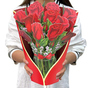 New Style 3D Pop Up Cards Paper Flower Bouquet Greeting Card for All Occasions - Poppy V528-POPPY-51283