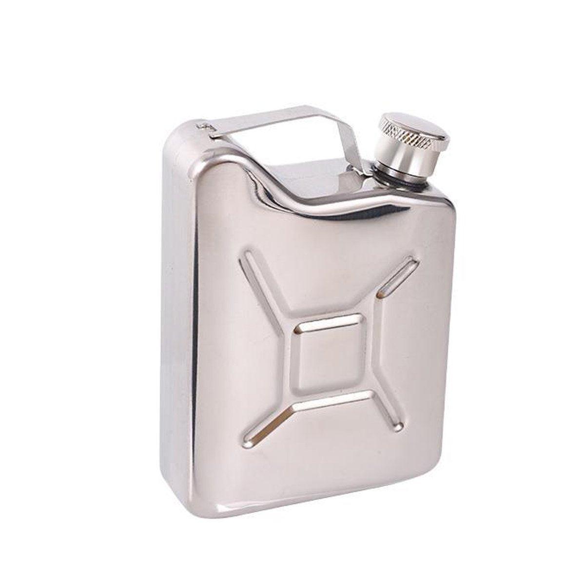 146ml Portable Outdoor Camping Oil Can Thick Stainless Steel Fuel Bottle Flask V528-PORTABLE-WINE-POT-388836