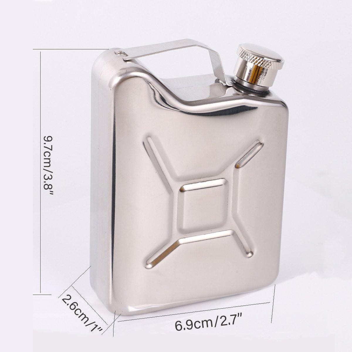 146ml Portable Outdoor Camping Oil Can Thick Stainless Steel Fuel Bottle Flask V528-PORTABLE-WINE-POT-388836