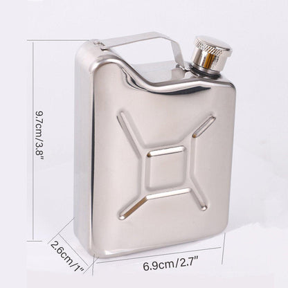 146ml Portable Outdoor Camping Oil Can Thick Stainless Steel Fuel Bottle Flask V528-PORTABLE-WINE-POT-388836