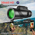 50x60 HD Monocular Telescope with Tripod and Phone Holder for Outdoor Travel V528-PORTABLETELESCOPE-720844
