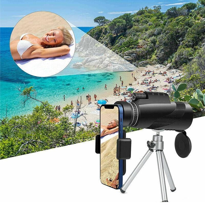 50x60 HD Monocular Telescope with Tripod and Phone Holder for Outdoor Travel V528-PORTABLETELESCOPE-720844