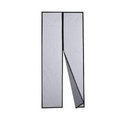 Striped Screen Door Curtain Mesh with Auto Close for Insect Protection and Ventilation - 100*210cm V528-PORTIERE-BLACK-100-210-579307