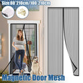 Striped Screen Door Curtain Mesh with Auto Close for Insect Protection and Ventilation - 80*210cm V528-PORTIERE-BLACK-80-210-331550