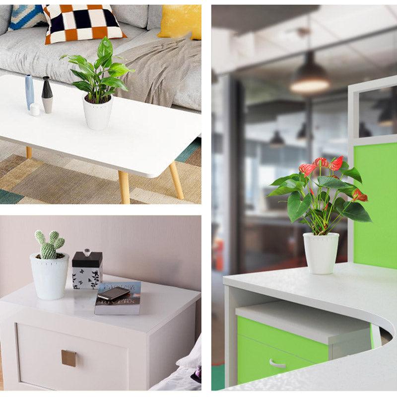 6pcs Self Watering Flowerpot Breathable Planter Indoor Outdoor Garden Basin V528-POT-6PCS-WHITE-544790