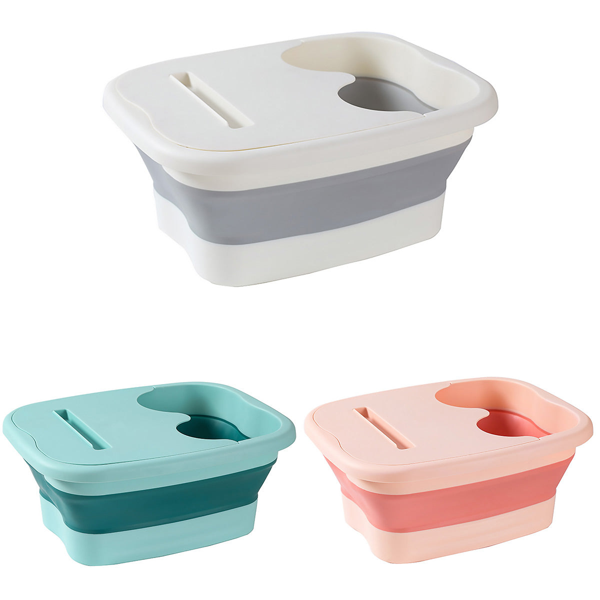 Foldable Foot Tub Portable Large Capacity Foot Basin for Home Bathroom Spa and Travel - Green V528-POT-GREEN-973976
