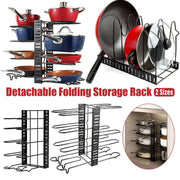 Multi-Layer Vertical Pot Lid Storage Rack Folding Kitchen Countertop Organizer - 8th-Floor V528-POT-HOLDER-8TH-FLOOR-593118