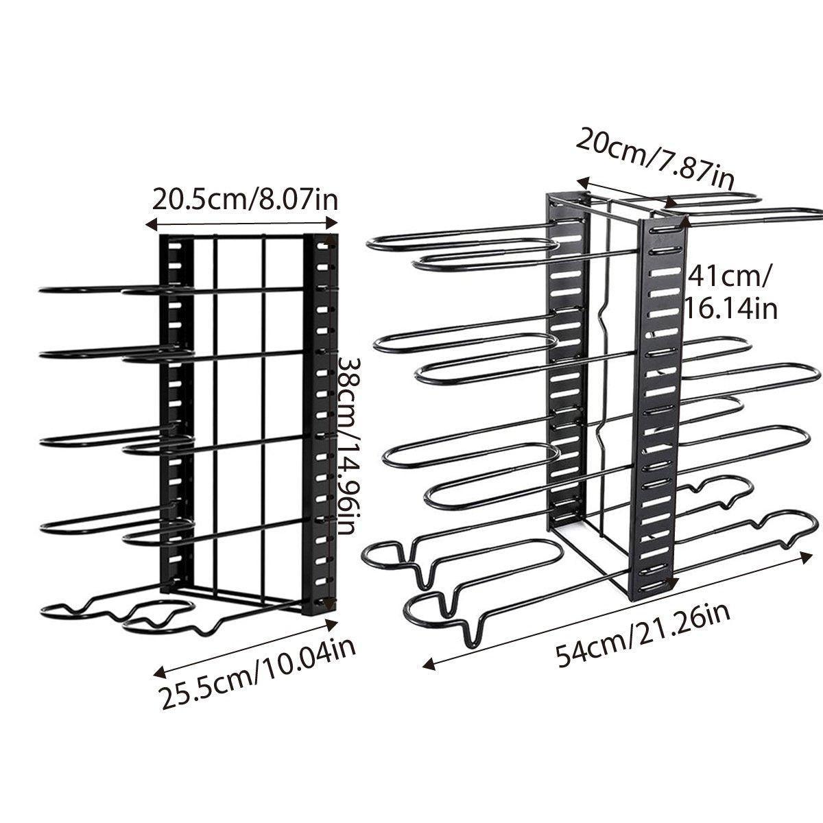 Multi-Layer Vertical Pot Lid Storage Rack Folding Kitchen Countertop Organizer - 8th-Floor V528-POT-HOLDER-8TH-FLOOR-593118