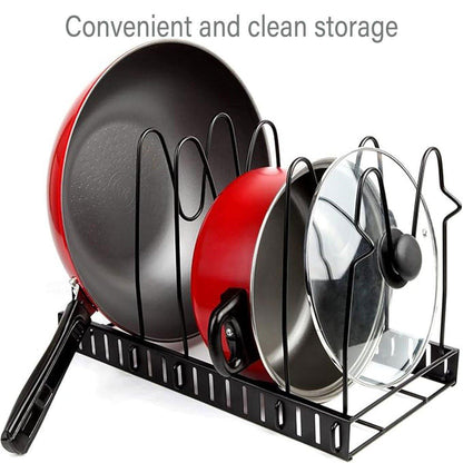 Multi-Layer Vertical Pot Lid Storage Rack Folding Kitchen Countertop Organizer - 8th-Floor V528-POT-HOLDER-8TH-FLOOR-593118