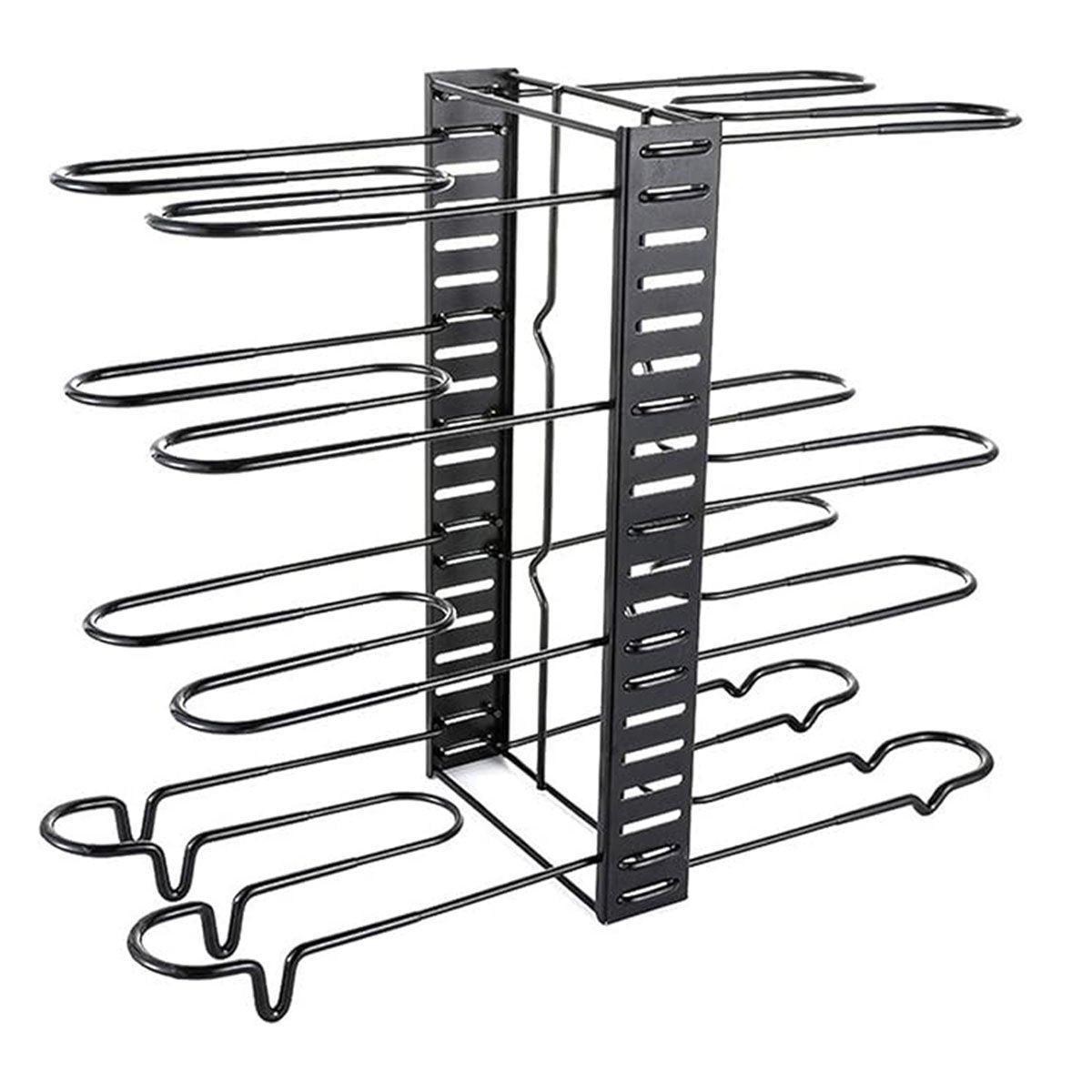 Multi-Layer Vertical Pot Lid Storage Rack Folding Kitchen Countertop Organizer - 8th-Floor V528-POT-HOLDER-8TH-FLOOR-593118