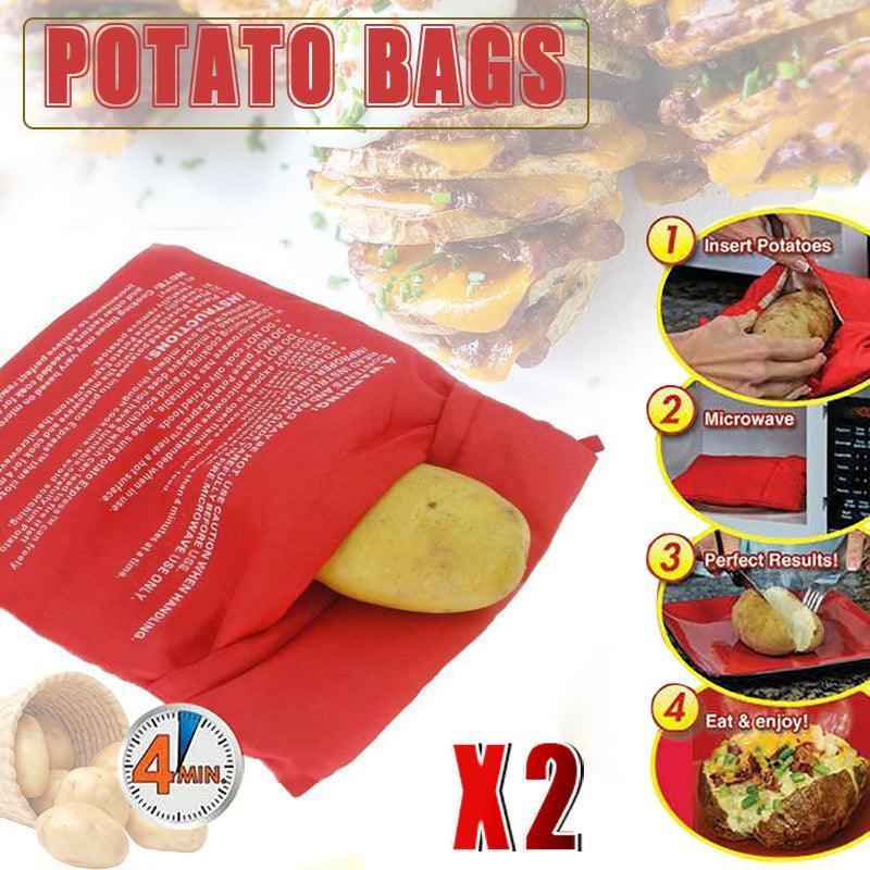 2X Microwave Baked Potato Corn Cooking Bag Reusable Washable Corn Cooker Express V528-POTATOBAG-2PCS-81657