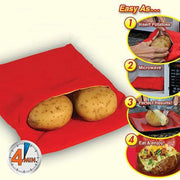 2X Microwave Baked Potato Corn Cooking Bag Reusable Washable Corn Cooker Express V528-POTATOBAG-2PCS-81657