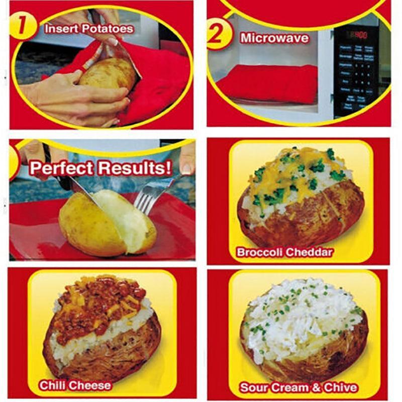 2X Microwave Baked Potato Corn Cooking Bag Reusable Washable Corn Cooker Express V528-POTATOBAG-2PCS-81657