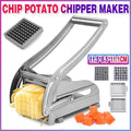 Chip Potato Chipper Maker French Fries Dicer Slicer Chopper Cutter and 2 Blades V528-POTATOCUTTER-484475