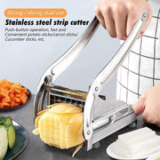 Chip Potato Chipper Maker French Fries Dicer Slicer Chopper Cutter and 2 Blades V528-POTATOCUTTER-484475