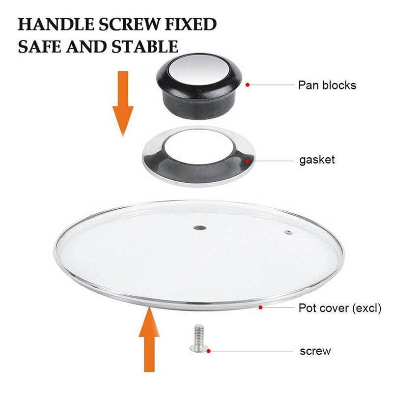 2PCS Cookware Lid Knob Handle Set for Pot Pan Saucepan Replacement V528-POTLIDKNOB-2PCS-5712589