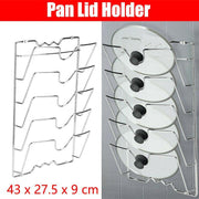 Pan Lid Holder Storage Rack Wall Mount Pot Cover Organizer Kitchen Accessories V528-POTLIDRACK-465512