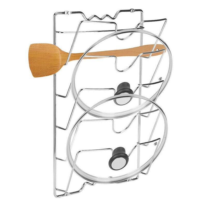 Pan Lid Holder Storage Rack Wall Mount Pot Cover Organizer Kitchen Accessories V528-POTLIDRACK-465512