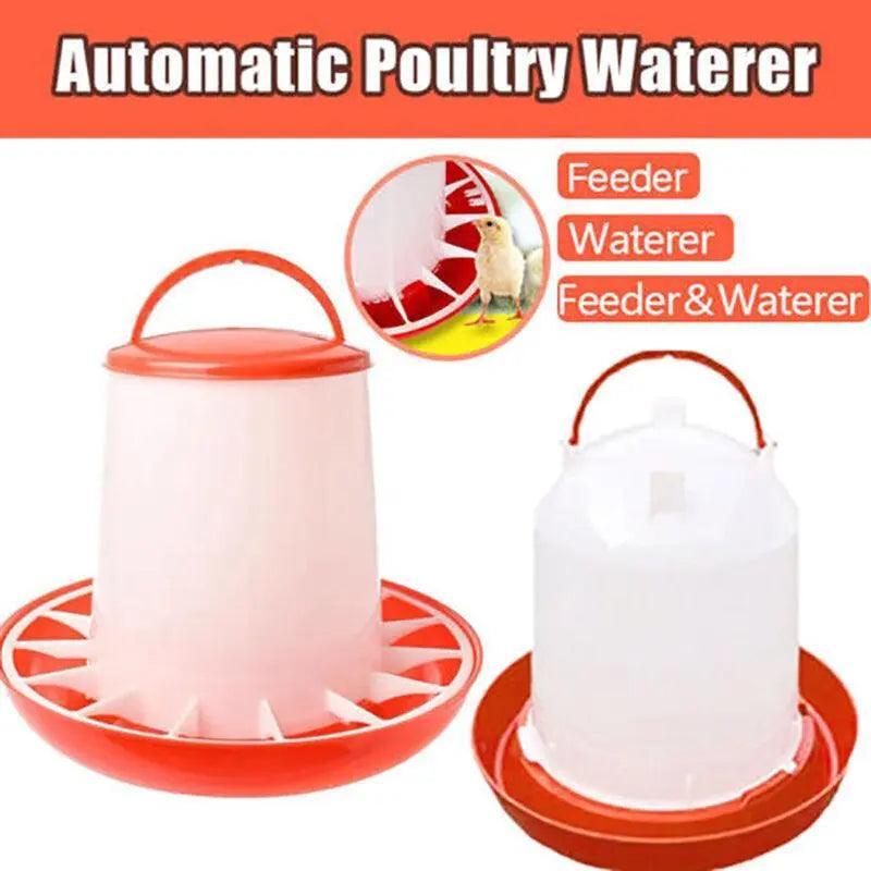 Durable Poultry Feeder and Waterer for Chicken and Chook Farming Use - Feeder V528-POULTRYWATERER-FEEDER-14134