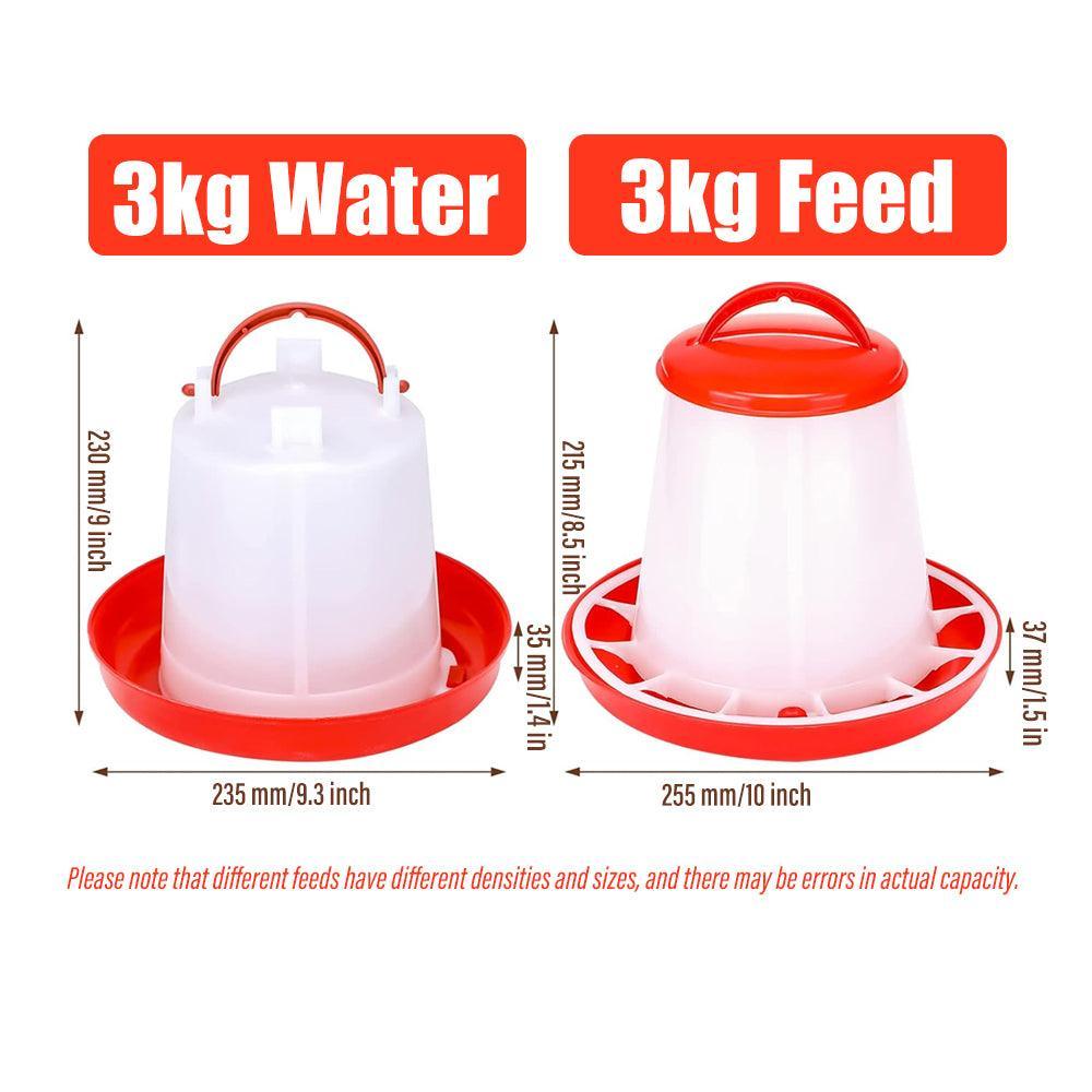 Durable Poultry Feeder and Waterer for Chicken and Chook Farming Use - Feeder V528-POULTRYWATERER-FEEDER-14134